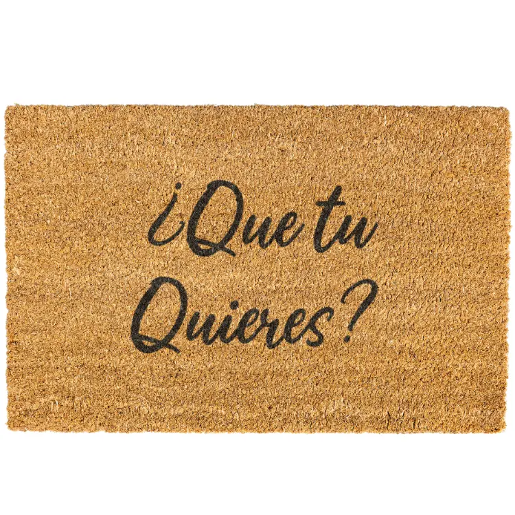 Que Tu Quieres doormat, Welcome Mat, Funny Door mat, Spanish Doormat