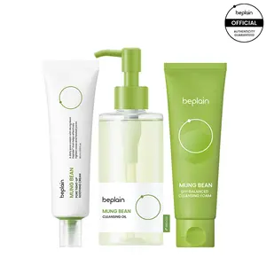 [beplain Official] Pore-Reset Skin Detox Recipe Cleansing Foam 160ml + Cleansing Oil 200ml +  Soothing Cream 60ml  Calming Daily Detox Moisturizing Lightweight Hydrating Cleanser