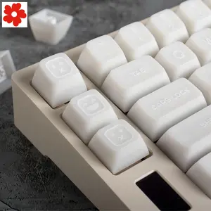 New Keycaps White Jade Double Shot Pbt Keycaps Rsa Profile Keyboard & Mouse