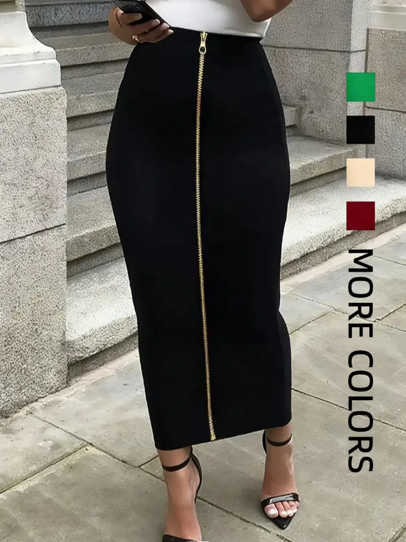 burgundy pencil skirt - TikTok Shop