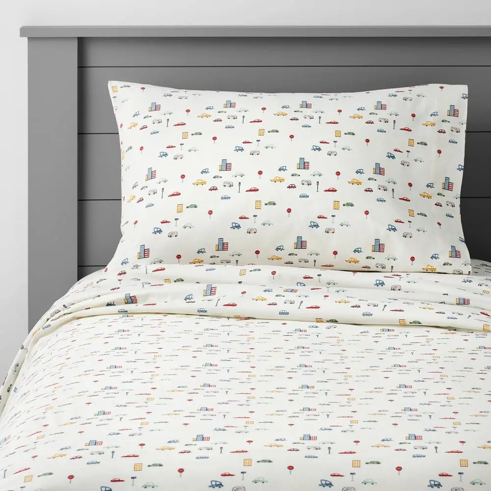 Full City Cars Cotton Kids' Sheet Set - Pillowfort
