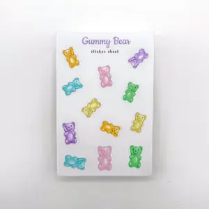 Gummy Bear Sticker Sheet High-Quality Decorative Stickers for Journals Planners and More
