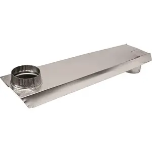 Aluminum Rectangular Dryer Vent Duct, 90 deg, 6 x 2 in., Aluminum Material