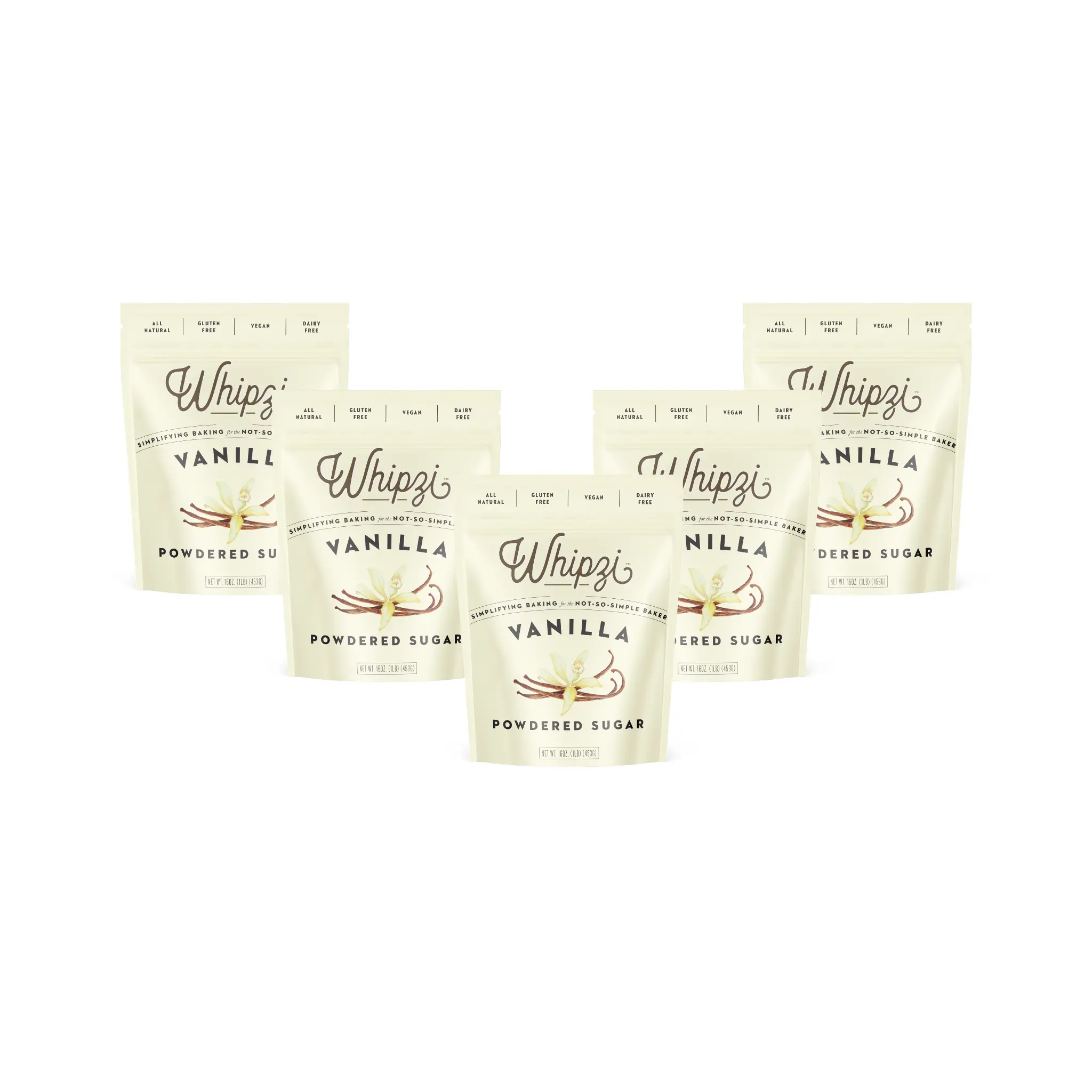 Whipzi® Signature Vanilla Flavor Powdered Sugar Bundle Natural Traditional