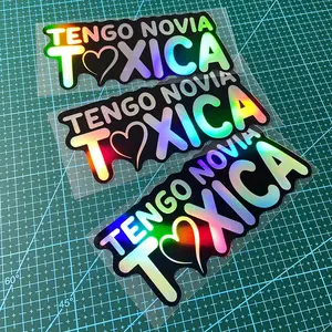 1PC/2PCS TENGO NOVIA TOXICA Motorcycle Stickers Funny Motorbike Fuel Tank Electric Scooter Vinyl Decals DIY Car Window Decors Sticker For Cars