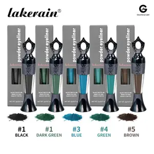 High Pigment & Long-Lasting| New Eye Powder - Black & Green Shades| For Daily Makeup, Parties & Creative Looks| Powder Eyeliner Pen Gentle Lipliner Cosmetic