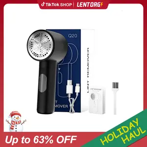 Dealsforyoudays-Fabric shaver, Rechargeable Lint Remover, Electric lint shaver, Hairball trimmer, Household Gadgets, Cleaning Products, 3-Speeds, 6-Leaf Blades, LED Digital Display, Efficient Removal of Laundry, for Socks, Sofas