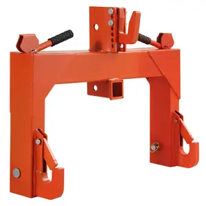 3 point quick hitch adapter,category 1 and 2 tractor hitch,heavy duty quick attach,tractor hitch attachment,reinforced alloy steel hitch,triangular structure hitch,3000 lbs lifting capacity,adjustable top hook hitch,anti-rust powder coating