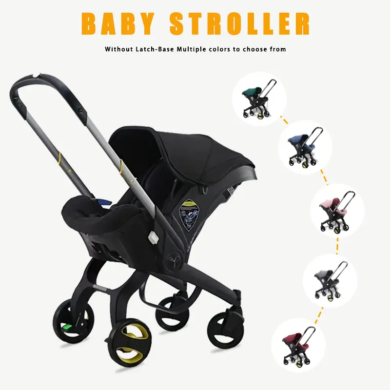 Baby Mini Stroller, Portable Foldable Travel Stroller for Newborns, Lightweight Compact with 360° Rotatable Wheels, Adjustable Handle, 1-Click Fold, Multi-Color Design