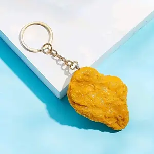 Chicken Nugget Keychain, Cute Car Accessory, Realistic Imitation Fried Chicken Design, Perfect for Backpacks Bags Purses, Cute Decoration