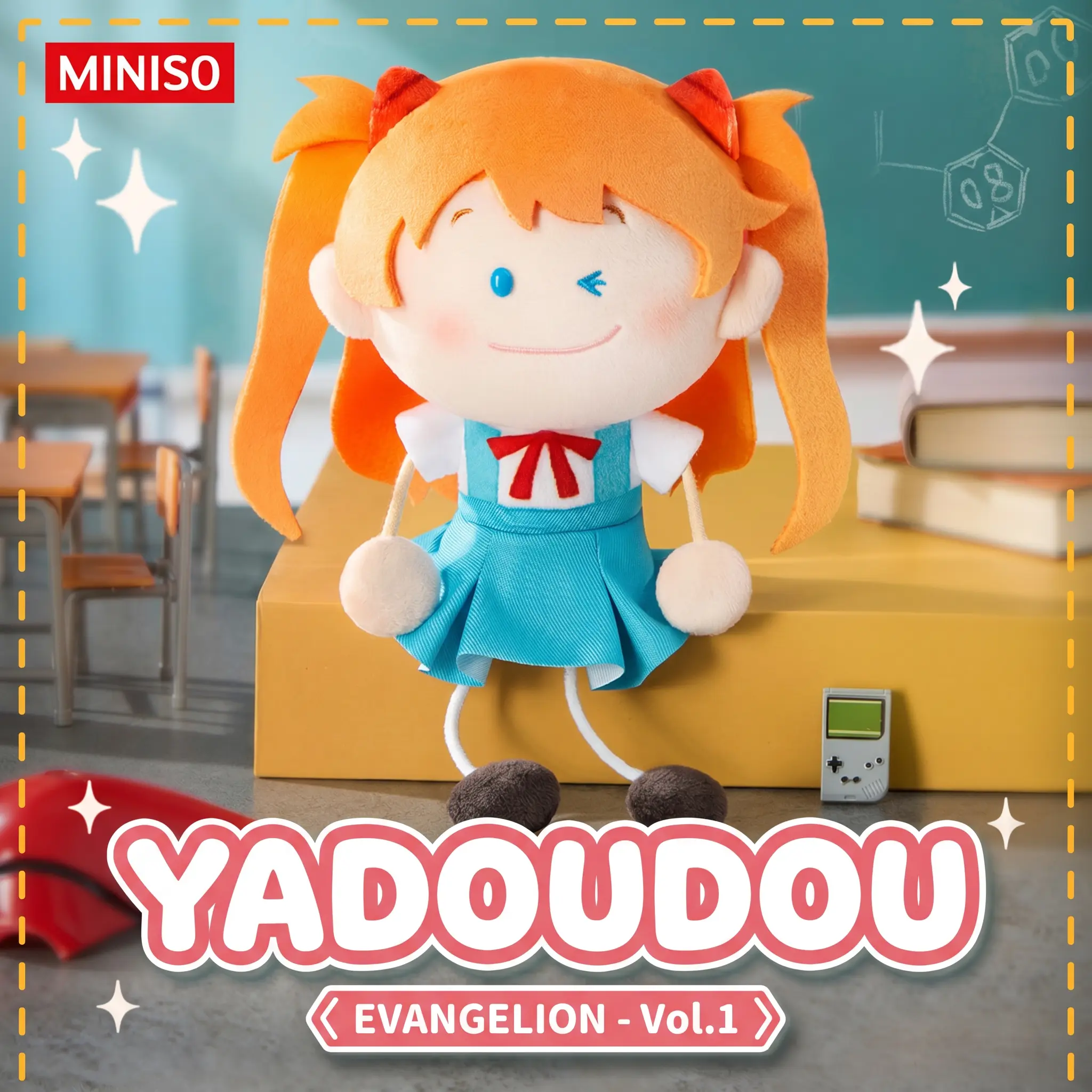 MINISO YaDouDou - Neon Genesis Evangelion Vol.1 Plush Blind Box – Cute Collectible Figure, Perfect Gift for Eva Fans, Adorable Soft Toy Featuring Unit-01, Rei, Asuka & More in Chibi Style!