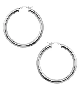 Thick Stainless Steel Hoop Earrings