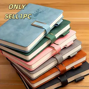 Vintage A5 Notebook Set, 360 Pages, Multi-Color, Soft Cover with Alphabet, Leather Bound, Office Stationery Supplies, Ideal for Office, Meetings, University Life