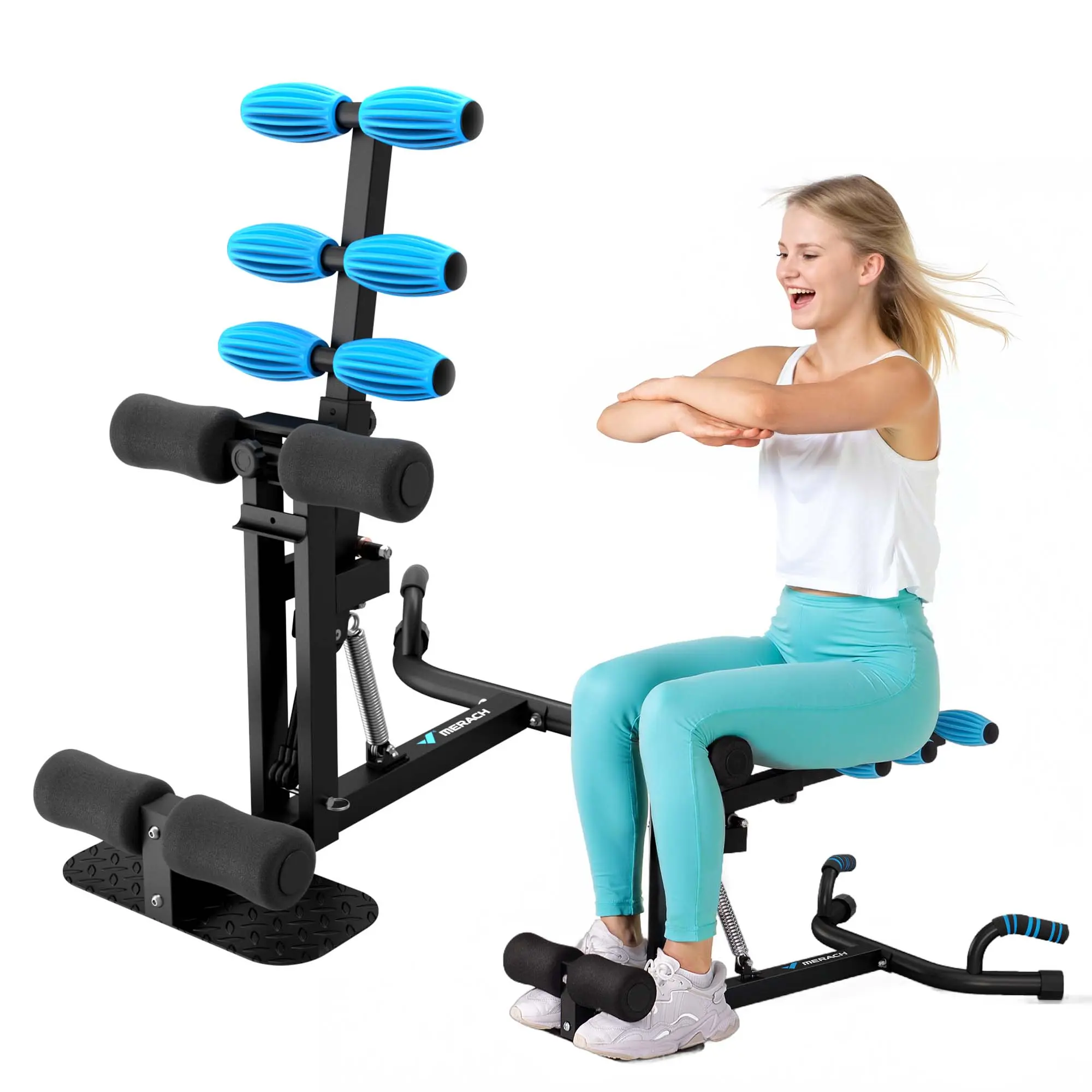 Merach Deep Squat Machine, Adjustable Glutes workout for Home Gym Workout Training, Sit Up Machine for Abs and Muscle Building,  Abdominal bench, Push Up Fitness Equipment, TikTokShopBlackFriday