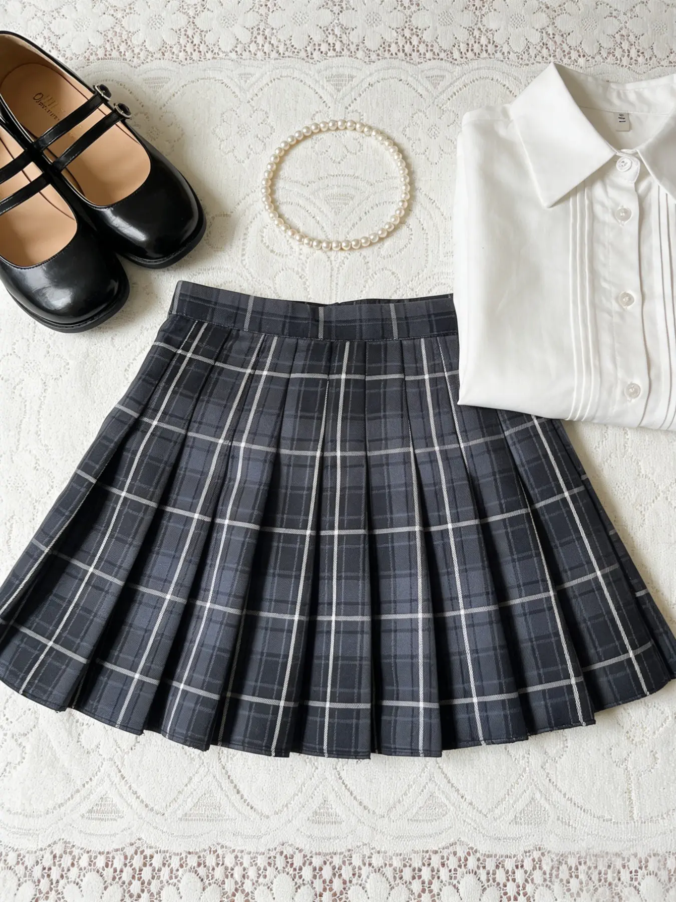 Dark Academy Style Preppy Pleated Skirt, Trendy American Y2K Hot Girl, Elegant A-Line Midi Skirt, Woven Fabric, Plaid Pattern, Fashion Casual Skirt, Casual Fitted Skirt, Casual Comfy Skirt, Womenswear Bottom