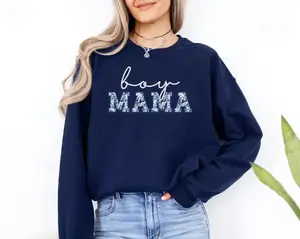 Boy Mama Sweatshirt, Toile Boy Mama Sweater, New Mom Pregnancy Announcement, Gender Reveal Crewneck, Baby Announcement Shirt, Baby Shower Gift Casual - AMBER