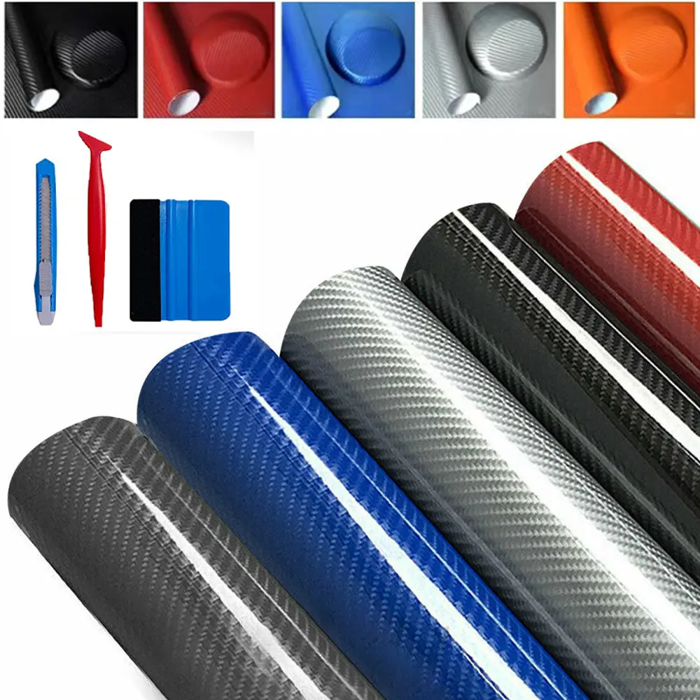 12'' x 60'' Auto Headliner Carbon Fiber Wrap - Black Car Wrap Interior Replacement Vinyl Material for Car/Truck/SUV/RV Roof, Tube Packaging - Home Repair/DIY Headliner Material