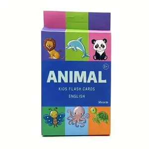 36 Learning Flashcards Visual Stimulation Cards Animal Shapes Colors Fruits Vegetables Daily Food Teaching Aids Cognitive Development Kids Educational Toys