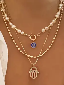 Vintage Evil Eye Design Necklace, Fashion Jewelry for Party, Daily Clothing Decor, Trendy All-match & Exquisite Jewelry for Birthday Gift, Exquisite Trendy Pendant, Pendants Jewelry