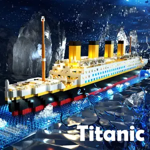 Titanic Building Block Set, Model Kit, 3159 Pieces, Complex Assembly, Collectible Ship Model, Perfect for Home & Office Decor, Ideal Gift for 11 Holidays