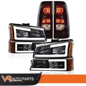 LED DRL Headlight, Signal Bumper Lamps & Tail Light Bolt-On Kit - Factory Replacement Pair Pack for 03-06 Chevy Silverado, Unique Look