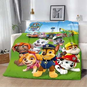 Patrol Dog Cartoon PAWs Printed Blanket Picnic Blankets Warm Blanket Soft Comfortable Blanket Home Travel Birthday Gift Kids' Favorite