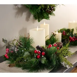 12" Berry, Pine, & Eucalyptus Mini Wreaths by Valerie