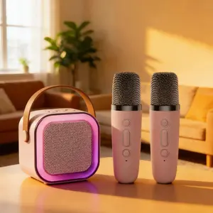Bluetooth speaker microphone integrated outdoor live broadcast home karaoke with microphone audio portable model wireless