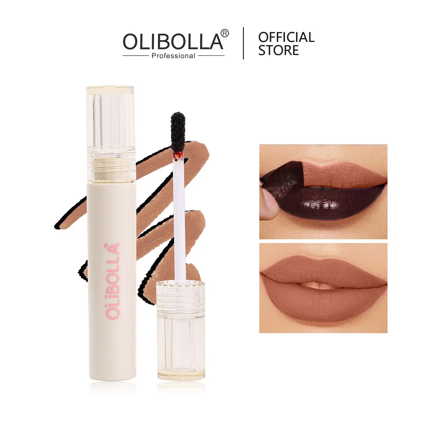 OLIBOLLA Peel Off Lip Stain, Peel Off Lip Liner Stain, Waterproof Lip Tint Tattoo, Kiss-Proof Transfer-Proof Lip Color, Smudge-Proof Long Lasting Wear for Defined Lips Eyeliner Makeup