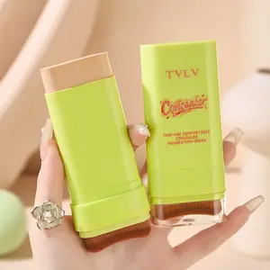 2-in-1 Concealer & Foundation Stick - Flawless Makeup, High-Coverage Waterproof Sweatproof Long-Wear Formula, Crease-Free Smooth Finish, Contour & Sculpting Benefits, Built-In Applicator Brush for On-the-Go Use, All Skin Tones Inclusive