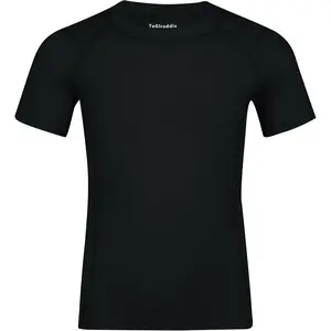 Boys Girls Short Sleeve Compression Shirt Youth Kids Quick Dry Athletic Basketball Undershirt Base Layer T-Shirt