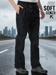 Men's Waterproof Lightweight Rain Pants, Athletic Bottoms, Windproof Outdoor Pants, Rain Pants for Adults Suitable for Cycling