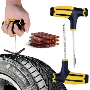 4Pcs Tire Repair Kit – DIY Flat Tire Patch for Car, Truck & Motorcycle, Quick Fix Emergency Tool, Must-Have Roadside Safety Accessory