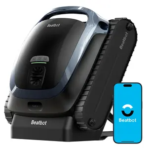 Beatbot AquaSense 2 Cordless Robotic Pool Vacuum Cleaner, Smart Surface Parking, Double-Pass Waterline Scrubbing, Cleans Floor, Walls, and Waterline, Above & In-Ground Pools up to 3,230 sq.ft - Blue