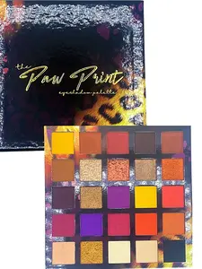 The Paw Print Eyeshadow Palette Matte Creamy Mettalic Satin Glitter Highly Pigmented Shades Cosmetic