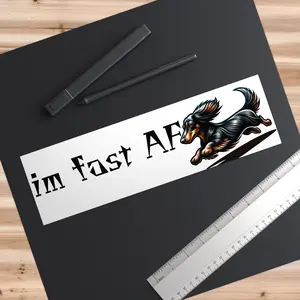 Funny Weiner Dog Bumper Stickers, Humorous Car Decal, Dachshund Lover Gift, Animal Lover Accessories, Pet Owner Decor, Quirky Auto Decals