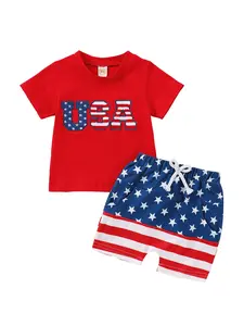 Baby Boy 4th Of July Independence Day Toddler Shorts Outfit Pants Clothing Sets
