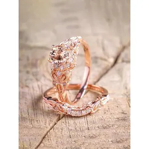 Elegant rhinestone-decorated women’s ring, princess ring, 2024 new party engagement ring, everyday outfit accessory, fashionable all-match cool women’s birthday gift accessories GARMENTARY