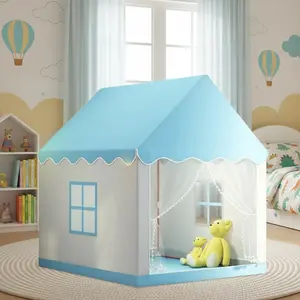 Kids' Fun Play Tent, Pretend Play & Princess Fairy Tale Castle Tent | Unisex Secret Space | Portable Indoor & Outdoor Playhouse | Portable Play Area | Party Decor & Holiday Gift (Birthday/Christmas/Thanksgiving/Halloween) | No Accessories