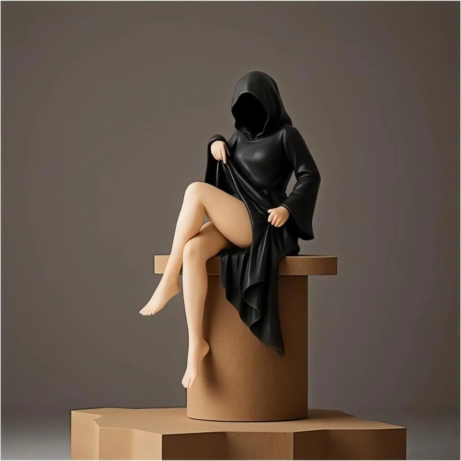 Halloween Mysterious Statue, Gothic Resin Sculpture, Decorative Statues, Decorative Figurines, Home Desktop Decoration, Mystical Ornament, Perfect for Halloween Decorations, Decor Figurine