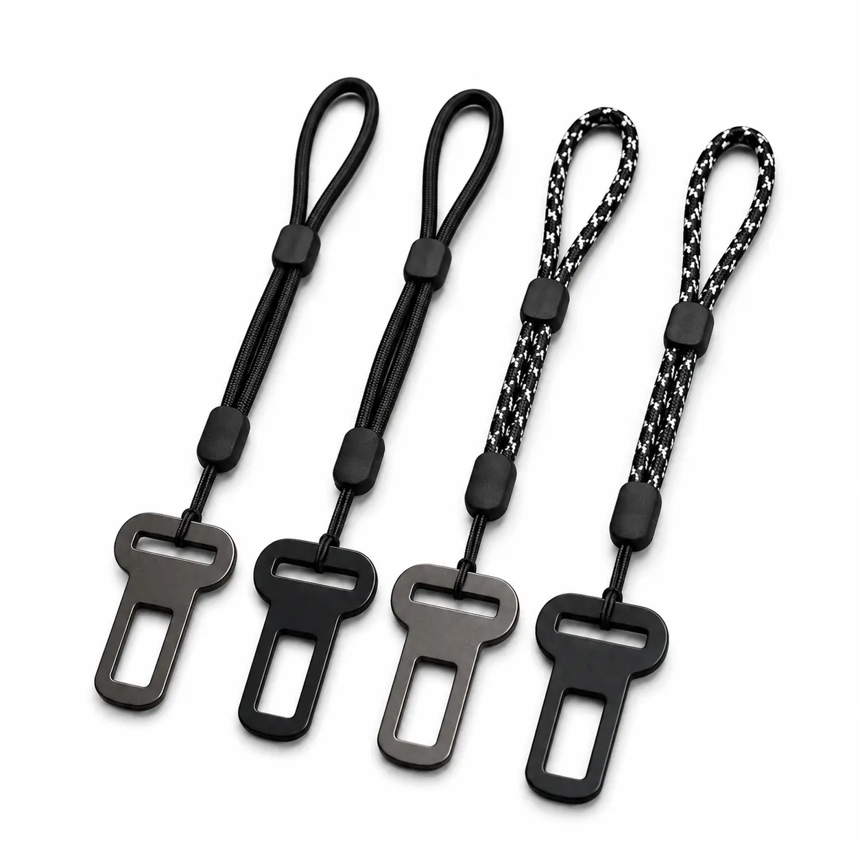 Unisex 2-Pack Click Mechanism Fidget Tool Keychain - Braided Rope 7.2-Inch Adjustable Wrist Lanyard, Novelty Bag Charm, Metal Bottle Opener for Daily Use