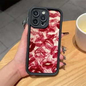 Fashion Lip Pattern Phone Case, Anti-drop TPU Phone Protector Cover, Phone Accessories Compatible with iPhone 17 Pro Max Plus Air/16/15/14/13/12/11 Series