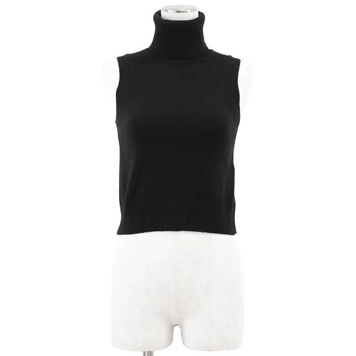 Pre-owned Celine Cashmere Small Leather Goods Trionphe Embroidery 100% Knit Vest