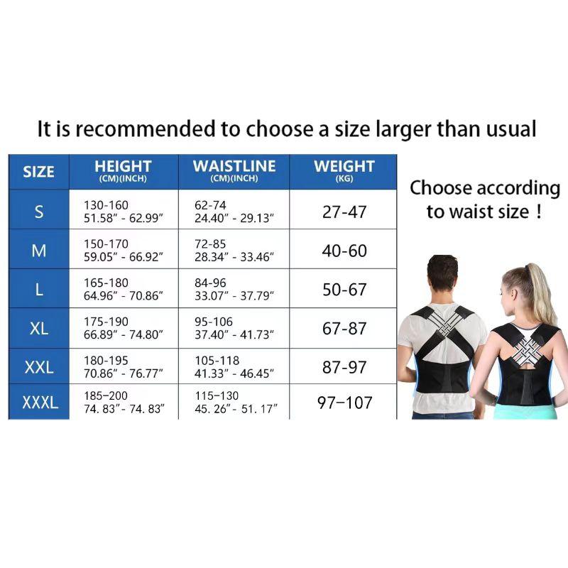 This unisex adjustable posture corrector tightens the waist and maintains an upright posture for everyday wear. Made from comfortable fabric, it's a multi-functional shapewear.
