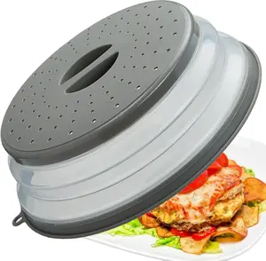 Microwave Splatter Cover Vented for Food, Kitchen Gadget for Fruit Vegetables Microwave Cover with Hook Hole, Plastic (1 Pack) Utensils Storage