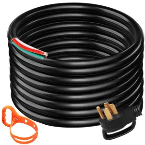 【Summervibes】VEVOR 25Ft 50Amp Generator Extension Cord 6 Gauge STW 6/3+8/1 Generator Cord Generator Power Cord N14-50P to Bare Wire Cut Wire Cord Extension Power Cord RV Motor Home Generator Portable