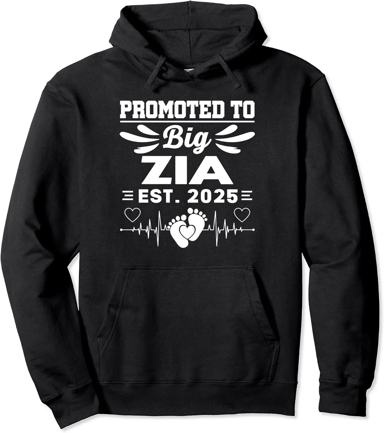 Promote To Big Zia Aunt EST 2025 Family Pullover Hoodie - Ananavar Shop 93B0CZ7M9MLF