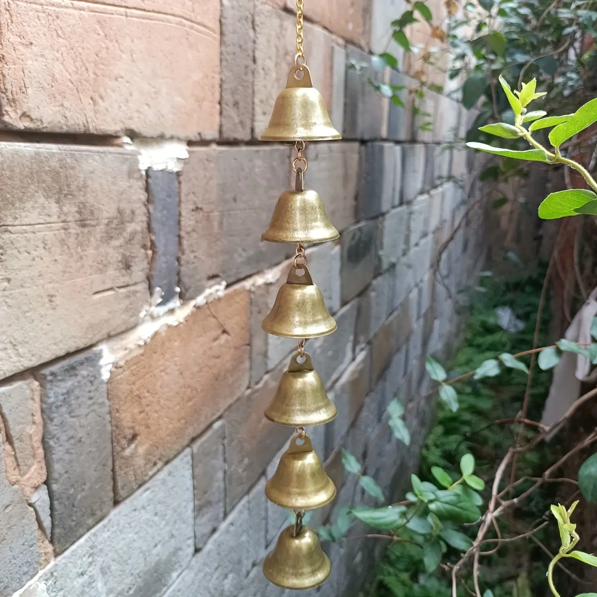 String of Lucky Bells Hanging Decoration Wind Chime, Outdoor Decorative Wind Chimes Perfect for Balcony Window Garden Decor, Witch Luck Bell Gift for Lover, Garden Accessories