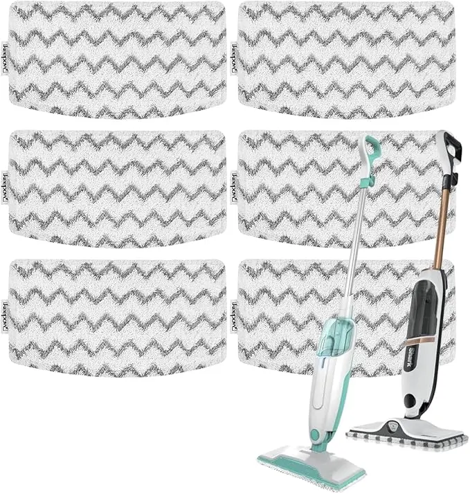 KEEPOW Steam Mop Pads for Shark Steam Mop S1000UK S2001UK S1000 S1000A S1000C S1000WM S1001C and Compatible with Beldray BEL01097, Washable Dirt Grip Absorbing Refill for Shark Steamer Pads