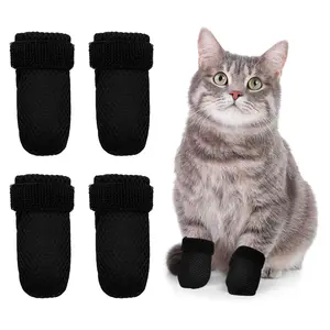 4Pcs Anti Scratch Cat Booties, Cat Anti-Scratch Shoes, Mesh Breathable Shoes for Bathing, Nursing, and Grooming